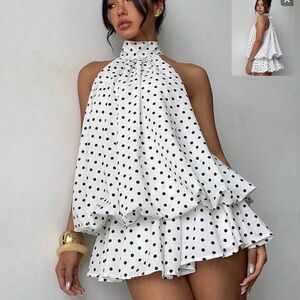 NWOT SHEIN polka dot romper size large